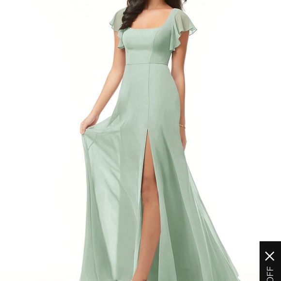 AZAZIE BONDI Agave Flowy Ruffled Chiffon Dress - Picture 7 of 13